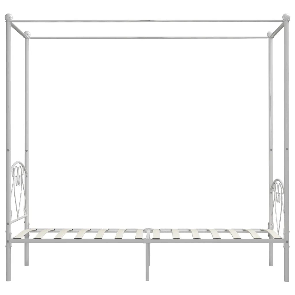 Giroletto Baldacchino senza Materasso Bianco Metallo 90x200 cm