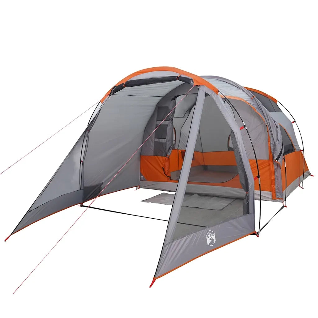 Tenda da Campeggio a Tunnel per 4 Persone Grigia Impermeabile 94745