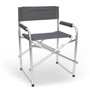 Sedia relax pieghevole Regista in alluminio con rivestimento in textilene grigio