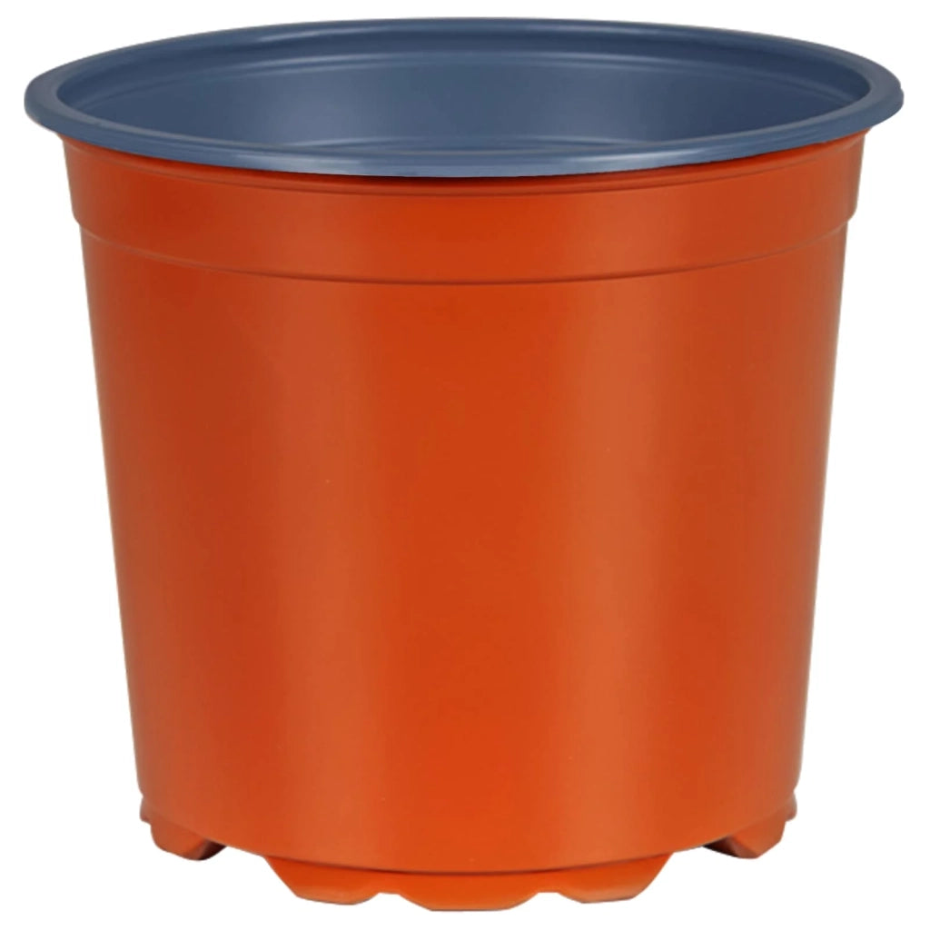 Set di 100 vasi cilindrici leggeri e pratici 15 x 15 x 13 cm in plastica simile alla ceramica 02_0059660