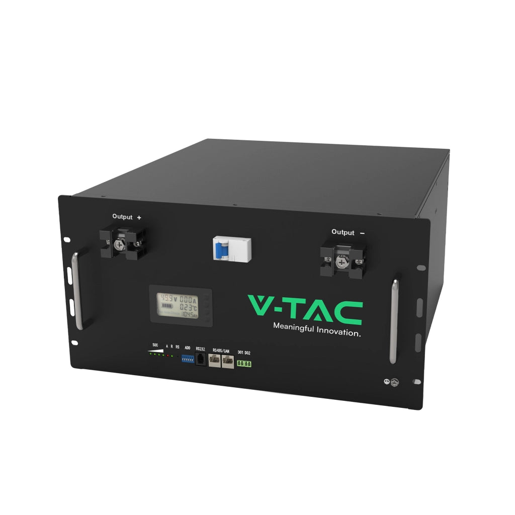 Batteria Accumulo 9.6kWh LiFePO4 48V 200Ah con BMS e Staffe per Inverter Fotovoltaici