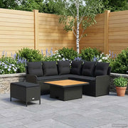 Set di Mobili con cuscino 5 pcs Nero Rattan in PE 3422202