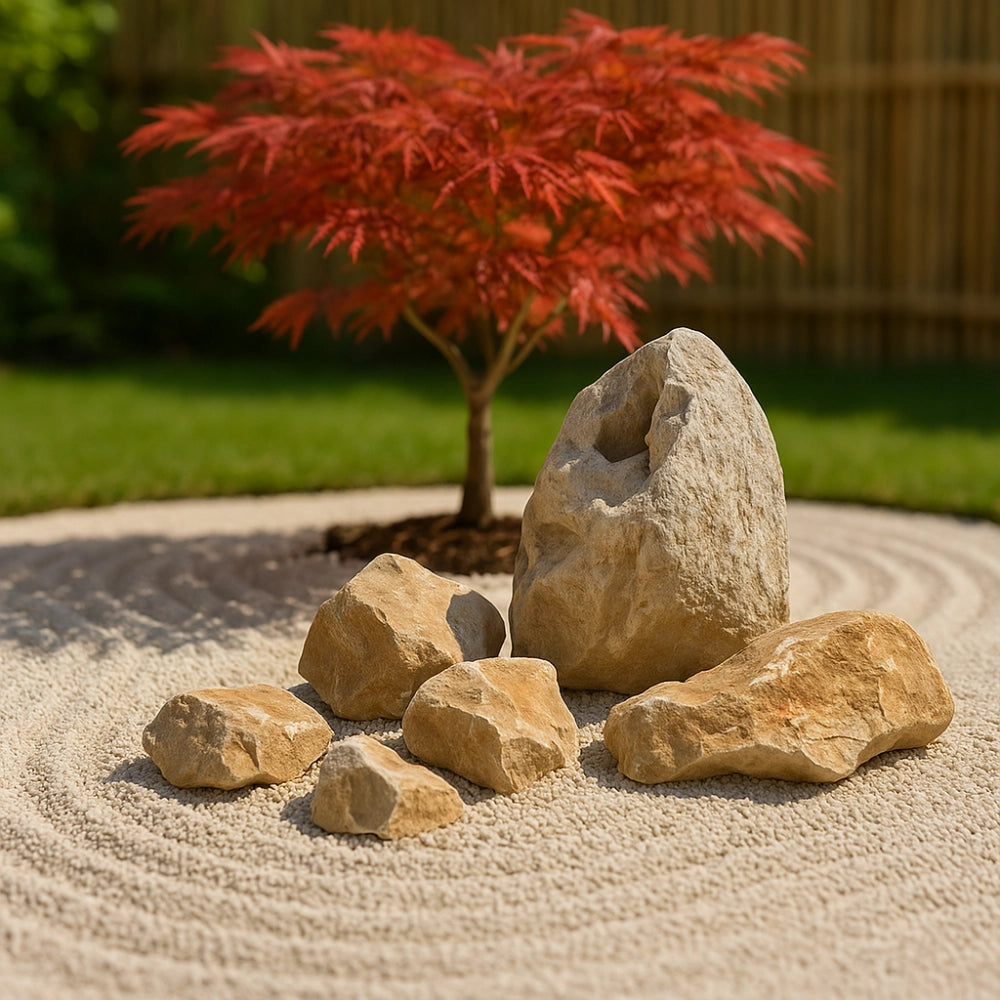 rocce ornamentali sfuse 100/200 mm decorazione vialetti aiuole aree esterne *** formato 10 kg, confezione 1