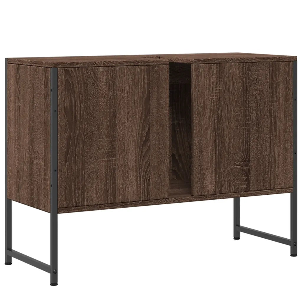 Mobile Lavabo Bagno-Armadietto da bagno Rovere Marrone 60x30x60cm Legno Multistrato 898017