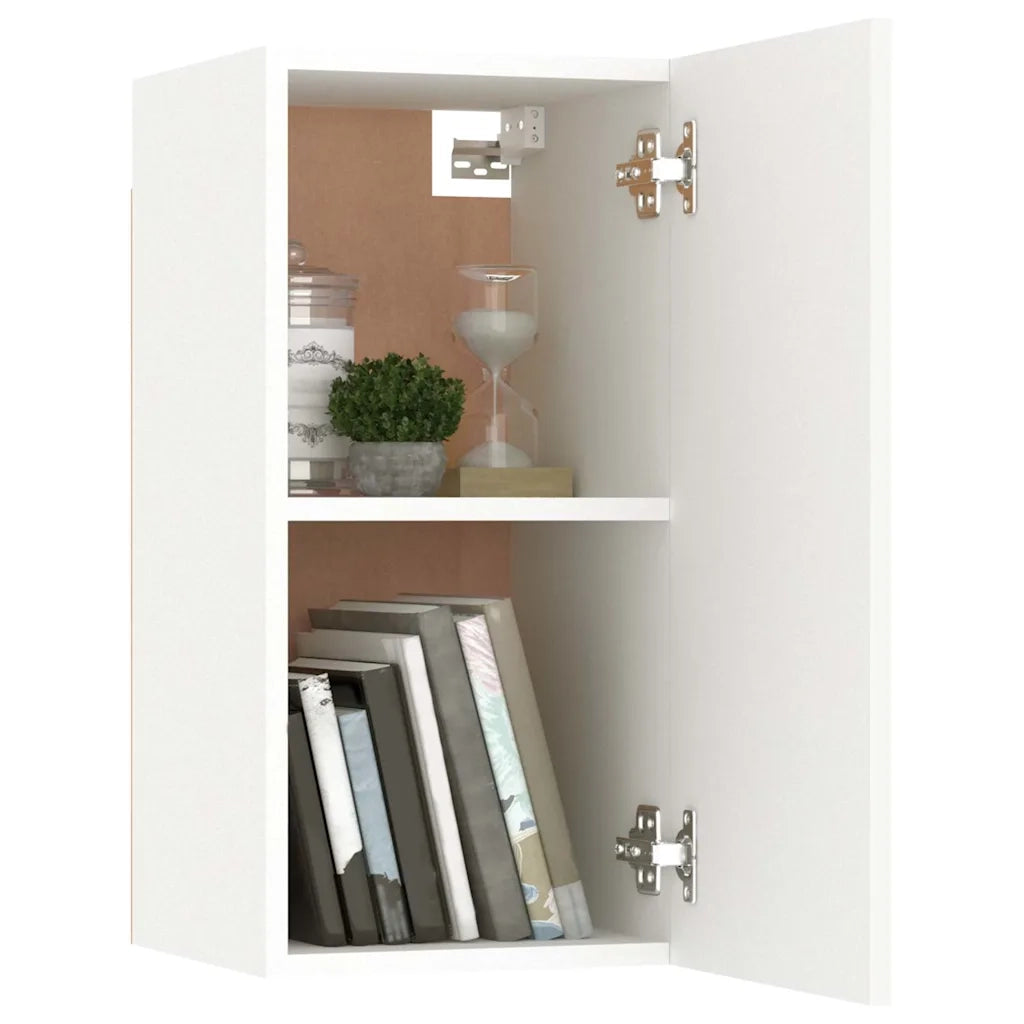 Set Mobili Porta TV 4 pz-Credenza per TV Bianco in Legno Multistrato 680723