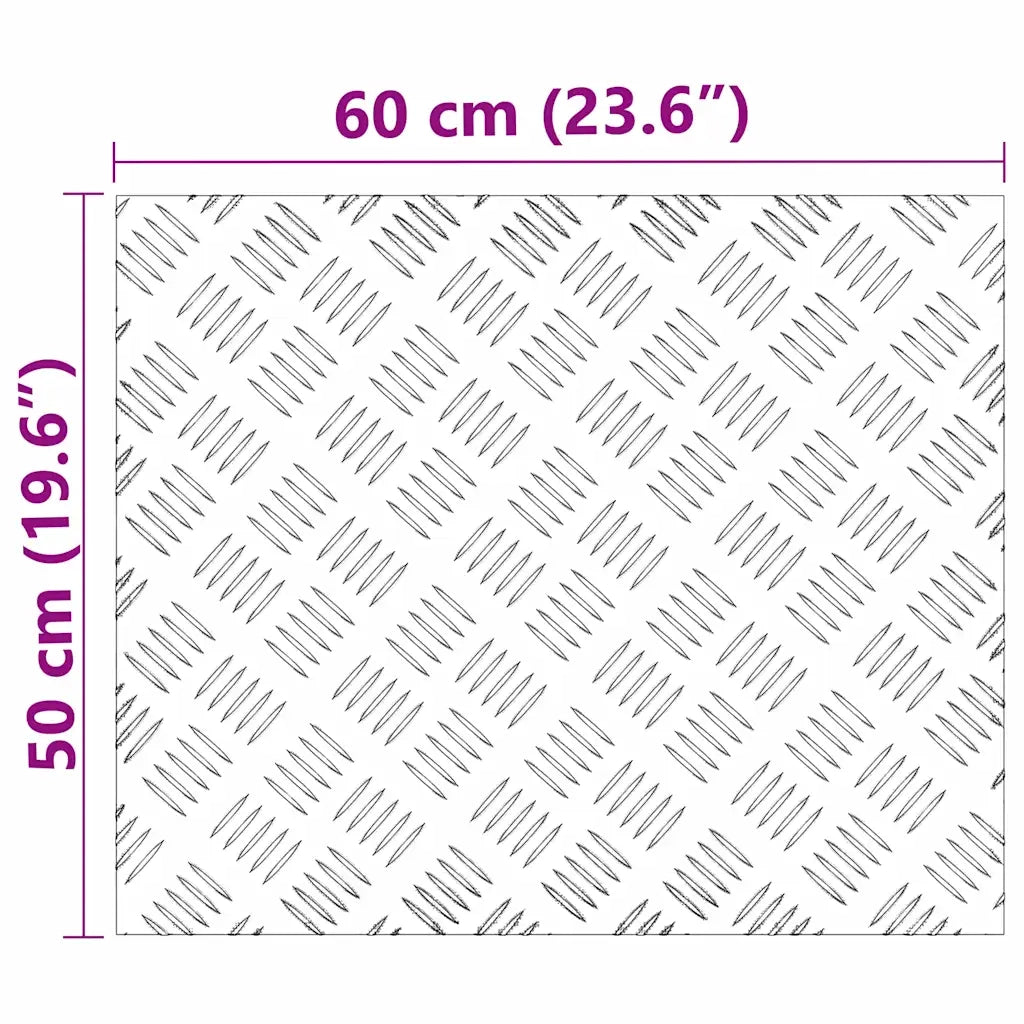 Gradini per Scale 2 pcs Argento 60 x 50 cm Alluminio 4104349