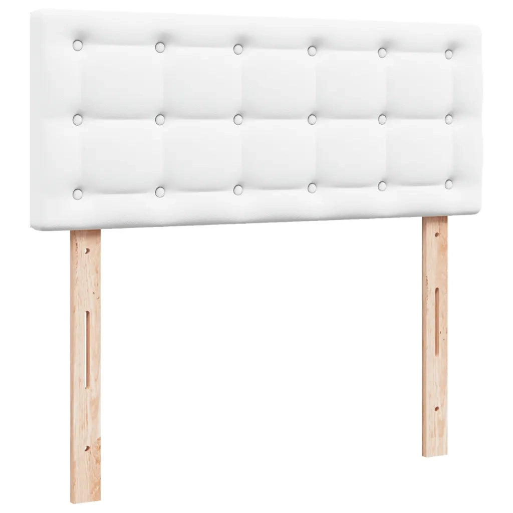 Giroletto a Molle con Materasso Bianco 120x190 cm in Similpelle 3286113