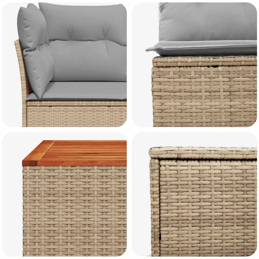 Set di divani 8 pz Beige e Grigio Chiaro 3448289