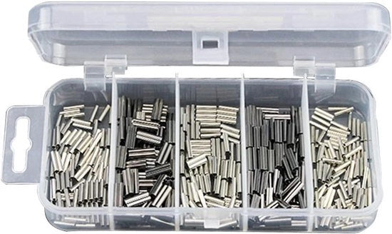 Kit di Guarnizioni a Crimp per Leader Rigging per Pescaggio, Connettori in Rame