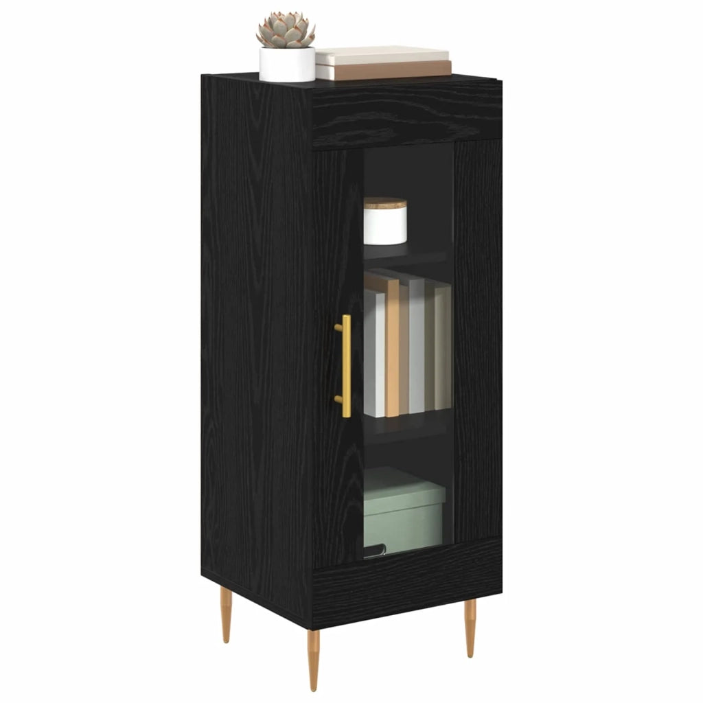 Credenza Rovere nero 34 x 34,5 x 90 cm Legno multistrato 881590
