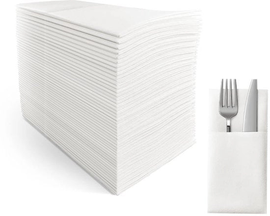 Serviette di carta per tavola da pranzo - 100 pezzi 16"x16