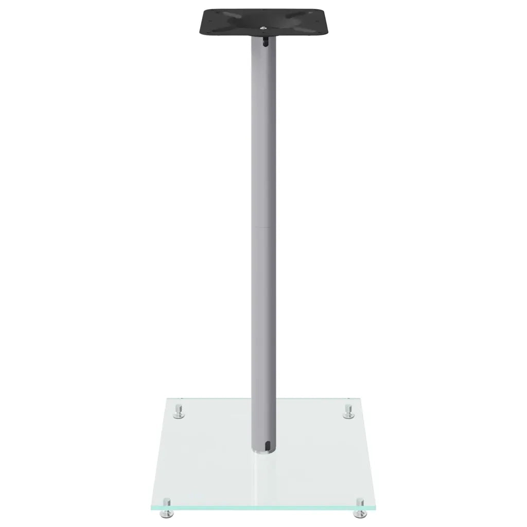 Pedane Casse 2 pz Argento Vetro Temperato Design a 1 Pilastro CFW9570632