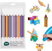 Filamento per Penna 3D 2,5mm - 160 pezzi - 32 colori - Navicella per Penna 3D - Filamento PCL - Temperatura di stampa bassa - Adatto per Penna 3D Start