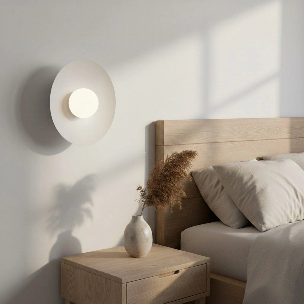 Lampada a parete Inspo K1 in acciaio bianco opaco