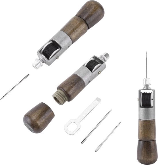 Aggiuntore di Ago per Pelle e Canapa - Utile Strumento per Punti per Riparazioni DIY