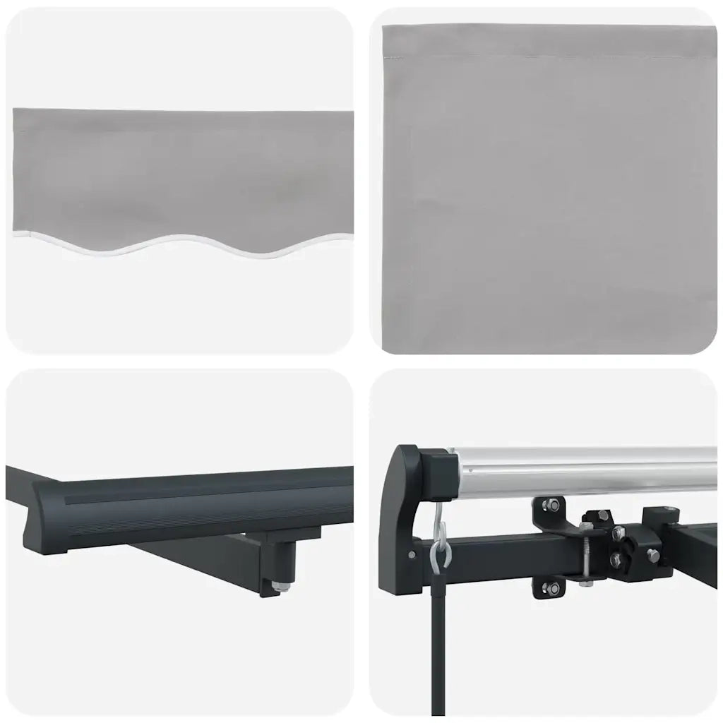 vidaXL Tenda Retrattile Grigio chiaro 350 x 200 cm