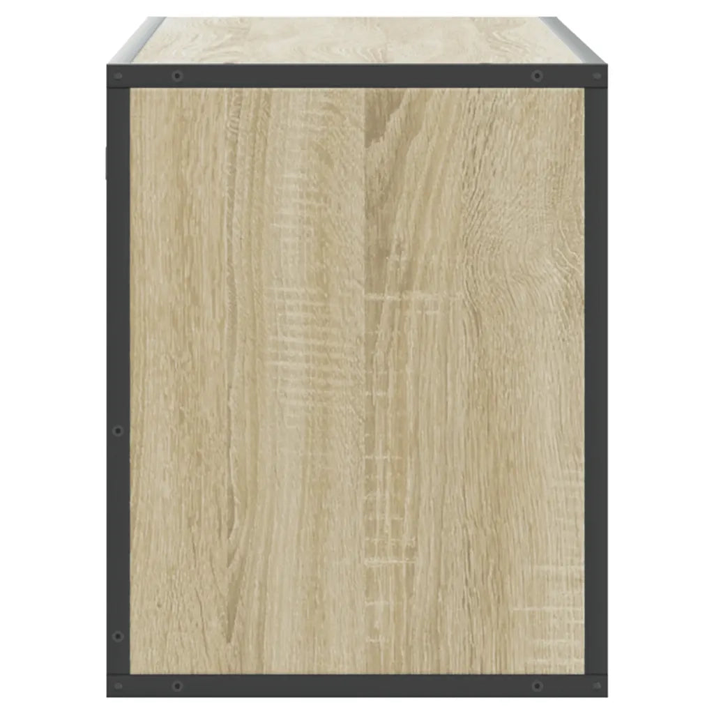 Mobile TV Rovere Sonoma 100x31x39,5cm Legno Multistrato Metallo 848935
