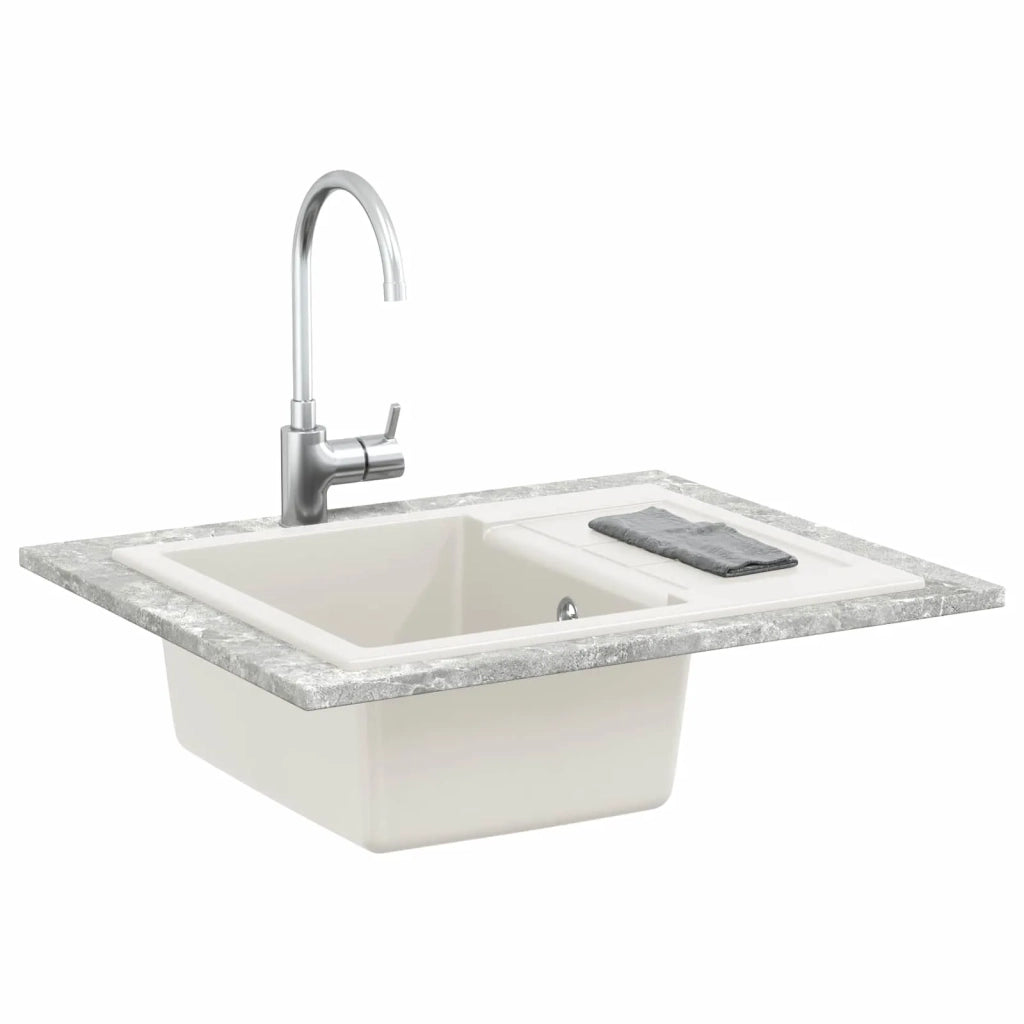 Lavello Bianco 620 x 500 mm 80% Quarzo e 20% Resina CFW7520849