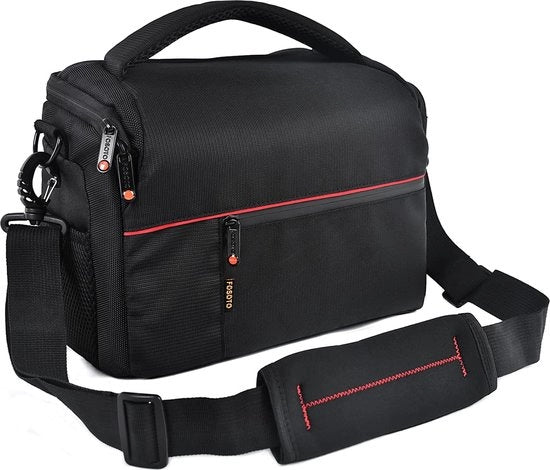 Tas per fotocamera DSLR/SLR impermeabile, resistente allo shock, nero, tasca per fotocamera