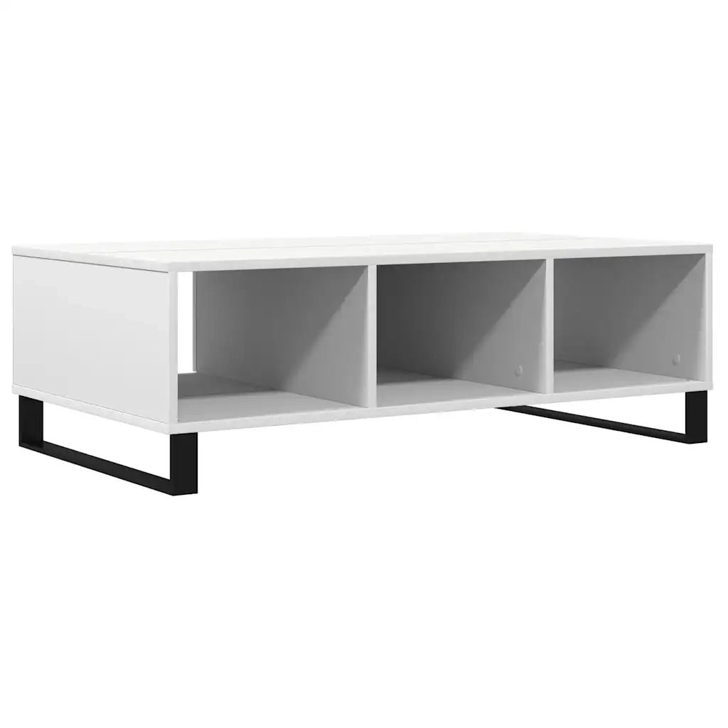 Tavolino da Salotto-Tavolino da soggiorno-Tavolo Bianco 104x60x35 cm in Legno Multistrato 116610