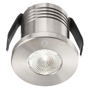 GFA900C- FARETTO DA INCASSO A MOLLA IN ALLUMINIO A LED 3000K 170LM 3W COLORE NICKEL D.3,5CM