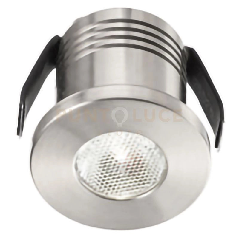 GFA900C- FARETTO DA INCASSO A MOLLA IN ALLUMINIO A LED 3000K 170LM 3W COLORE NICKEL D.3,5CM