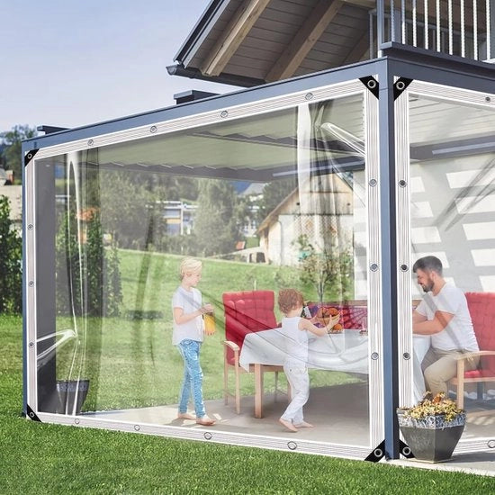 Telaio trasparente impermeabile 4x5m - Resistente alle scuffie e duraturo - Ideale per giardino, barbecue, serre e animali domestici