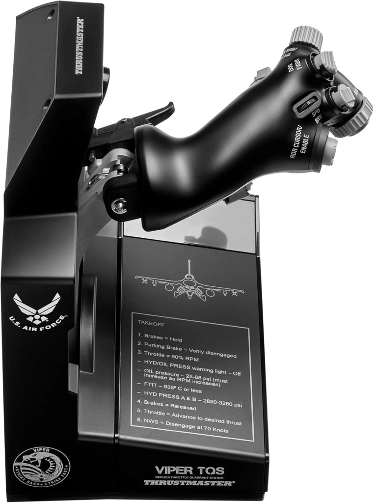 Viper TQS per PC, Sistema Quadrante Manetta in Metallo, Precisione Effetto Hall, 21 Pulsanti Azione, 5 Assi, Iconiche Funzioni Chaff/Flare, su Licenza U.S. Air Force