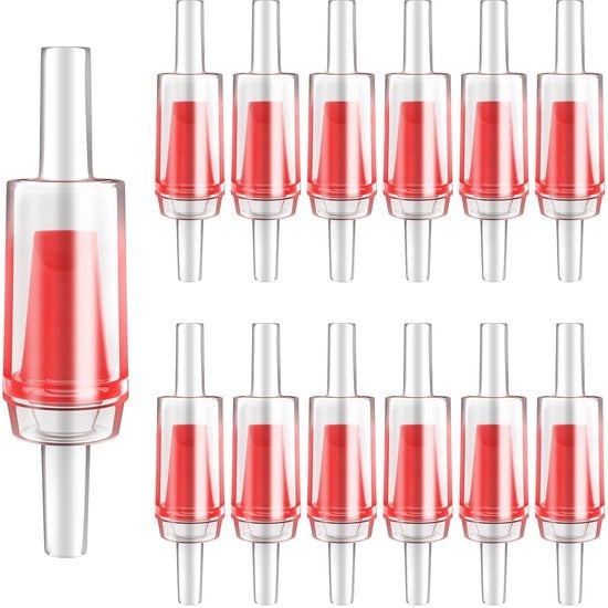 Accessori per acquario - Terugslagklep 12 Stuks - Wegwerp/terugslagventielen - Kunststof - Per tubi di 0,4 cm - Robuust e Effettivo - Ventilatore di ritorno