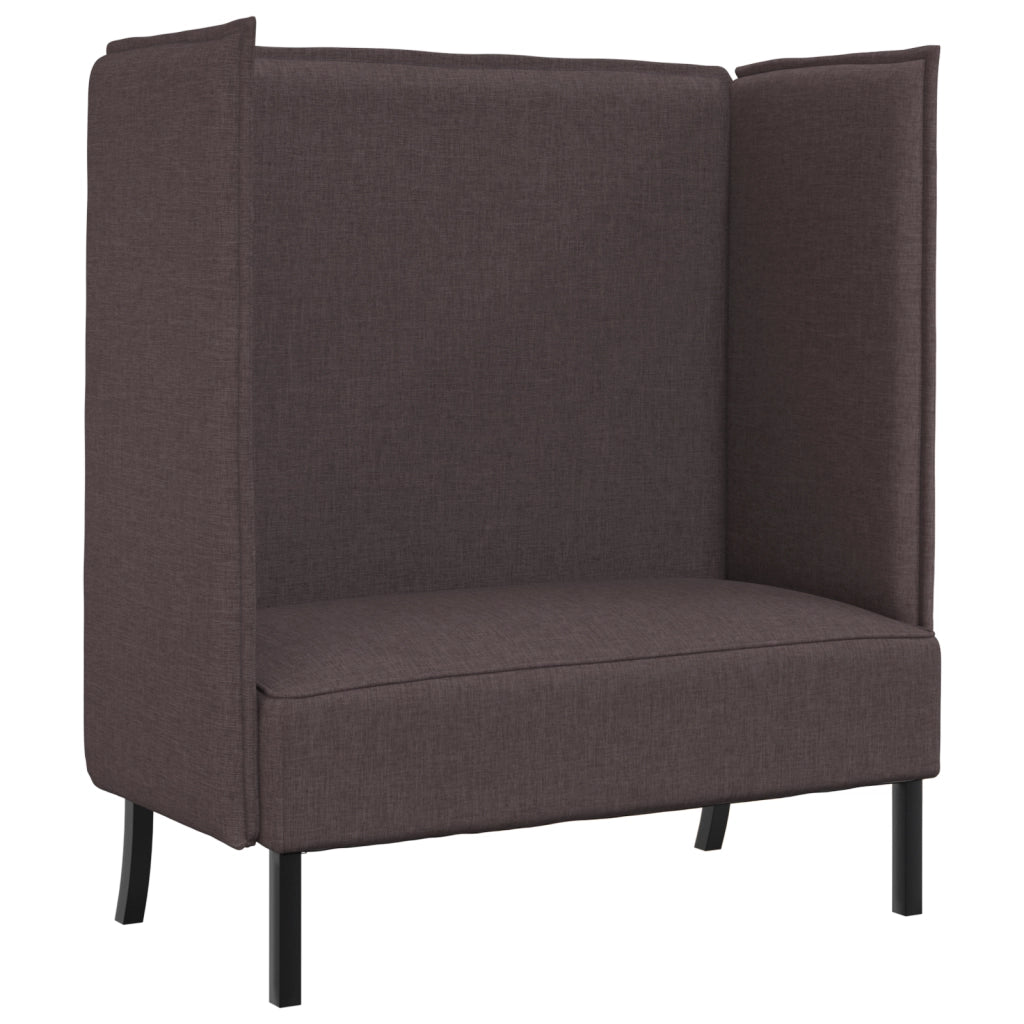 Divano alto Marrone scuro 109x56x121 cm Tessuto
