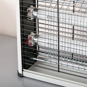 Easycomfort Elettroinsetticida da Esterno e Interno con Lampada Antizanzare UV per 60m², Zanzariera Elettrica 20W?Nero e argento