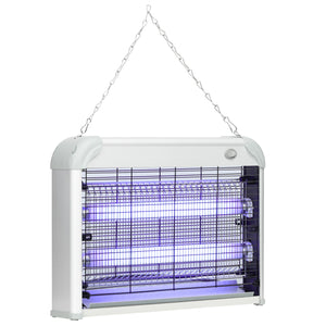 Easycomfort Zapper per Insetti e Zanzare da 20W a Luci LED UV con Vassoio Rimovibile, in ABS e Metallo, 39x8x28 cm