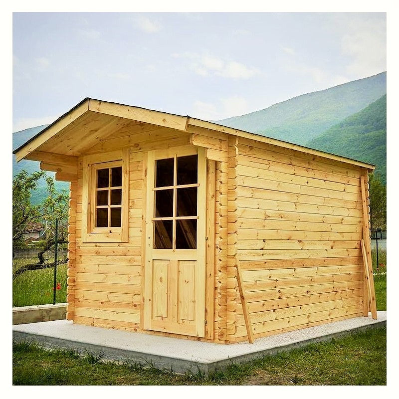 Casetta in Legno da Giardino per Esterni, Sistema Block House, Doghe Spessore 28mm - articolo BLOCK3x25/28 - 110008