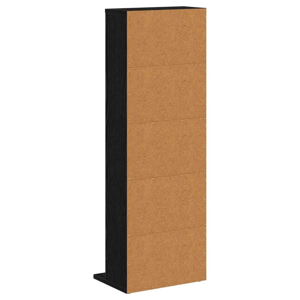 Mobile per CD Rovere Nero 33 x 23,5 x 97,5 cm 8012692