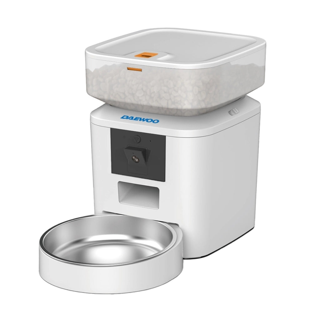 Distributore Automatico Crocchette Cane Gatto + Telecamera HD, Capacità 2 Litri (D-QQ039-2L) | Daewoo
