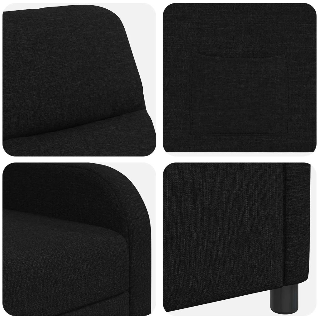 Divano Sedia-Poltrona reclinabile Nero Tessuto 378594