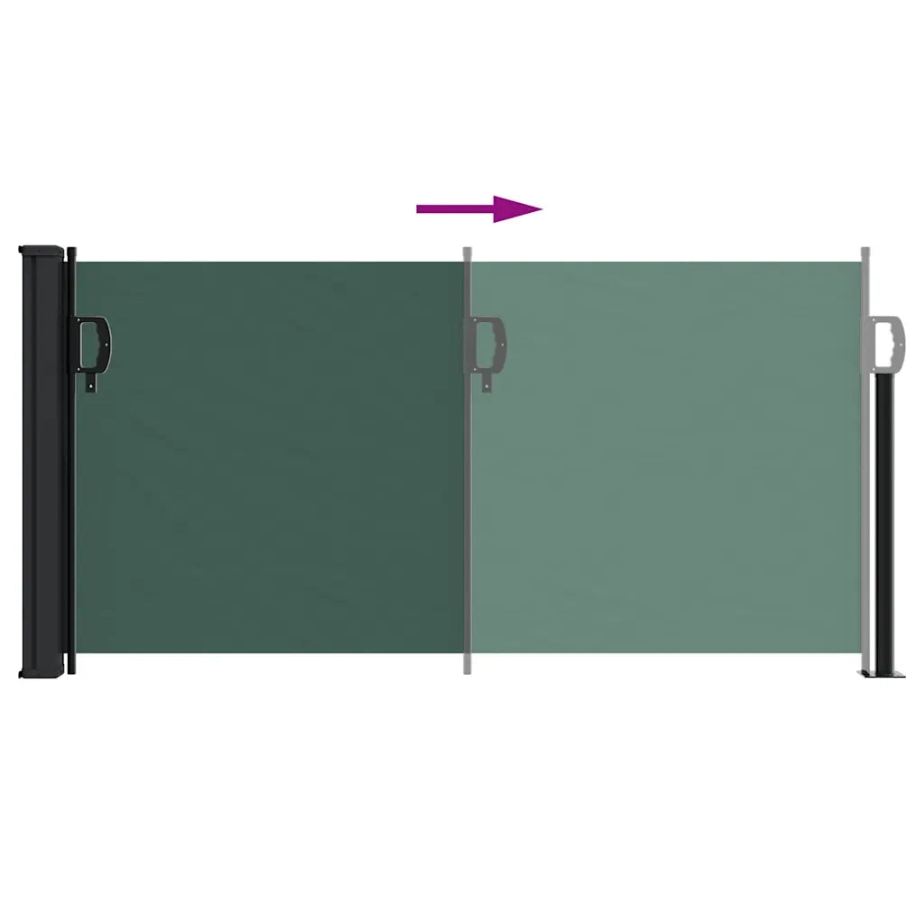 Tenda da Sole Laterale Retrattile Verde Scuro 100x500 cm 4004395