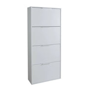 Scarpiera 4 ribalte bianco lucido cm 65x25x147 h