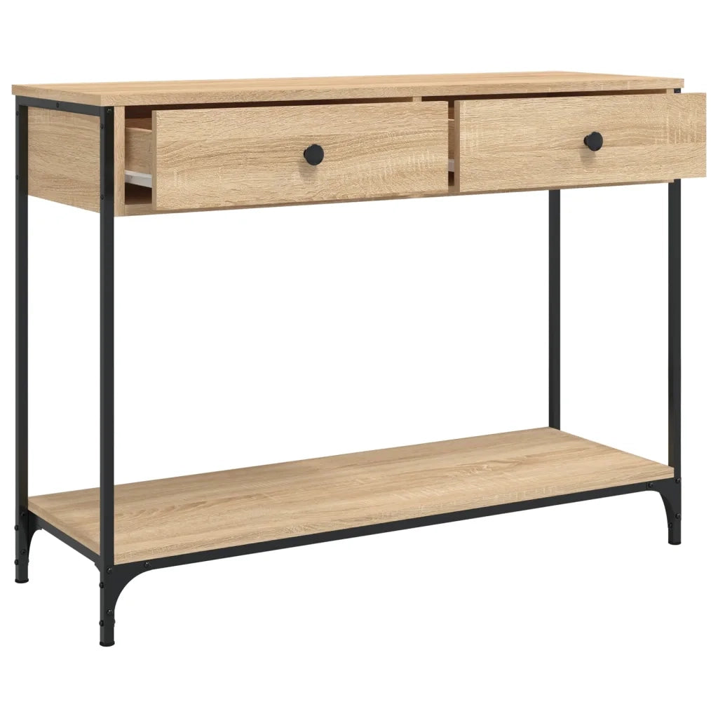 Tavolino Consolle-Tavolino da soggiorno-Tavolino da Salotto Rovere Sonoma 100x34,5x75cm Legno Multistrato