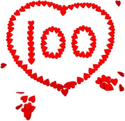 Decorazioni in Legno Miniature a Cuore - 100 Pezzi - Cuori Rossi - Accessori DIY per Feste e Matrimoni - 2 cm di Lunghezza