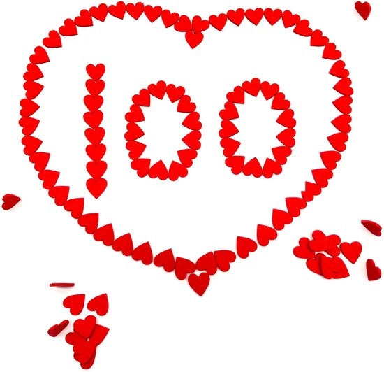 Decorazioni in Legno Miniature a Cuore - 100 Pezzi - Cuori Rossi - Accessori DIY per Feste e Matrimoni - 2 cm di Lunghezza
