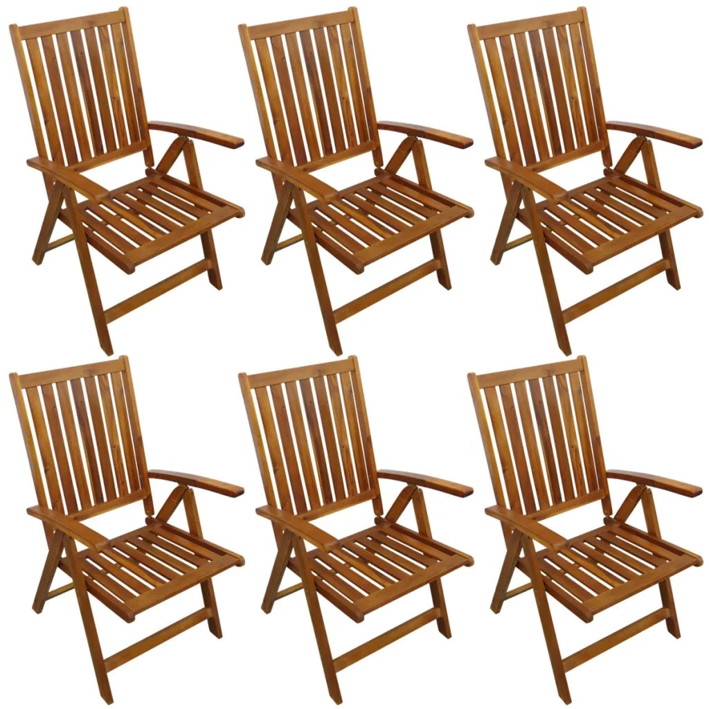 Set da Pranzo da Giardino 7 pz in Legno Massello di Acacia 42611