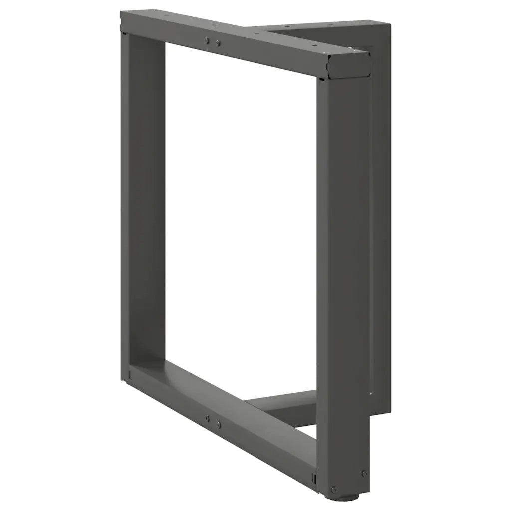 Gambe per tavolo da pranzo a forma di T 2 pz Antracite 80x35x(72-73) cm Acciaio 4013062