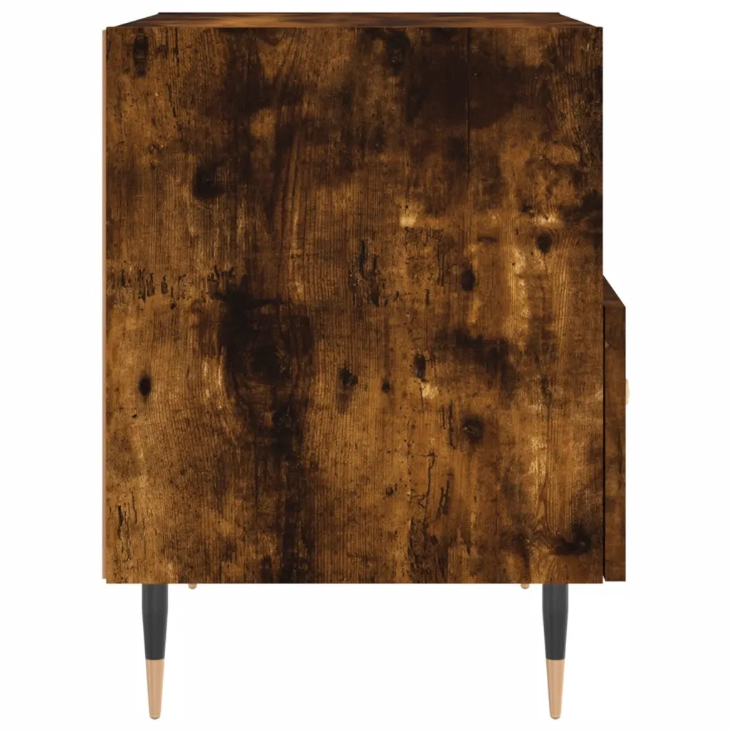 Comodini 2 pz-Set di 2 Tavolino da notte Rovere Fumo 40x35x47,5 cm in Legno Multistrato 700591
