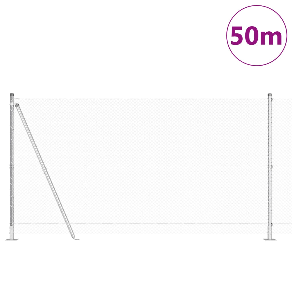 Recinzione Esagonale  1.2x50 m Acciaio Zincato