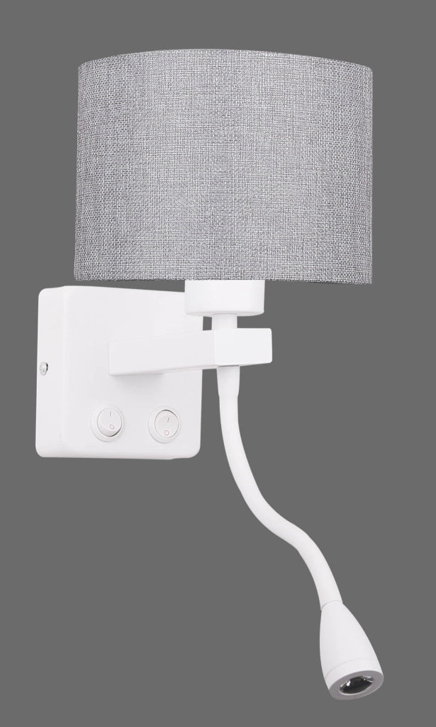Candellux POLO 21-75383 applique bianca/grigia 2 luci