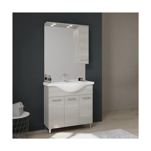 MOBILE BAGNO ROVERE GRIGIO 3 ANTE 85 CM