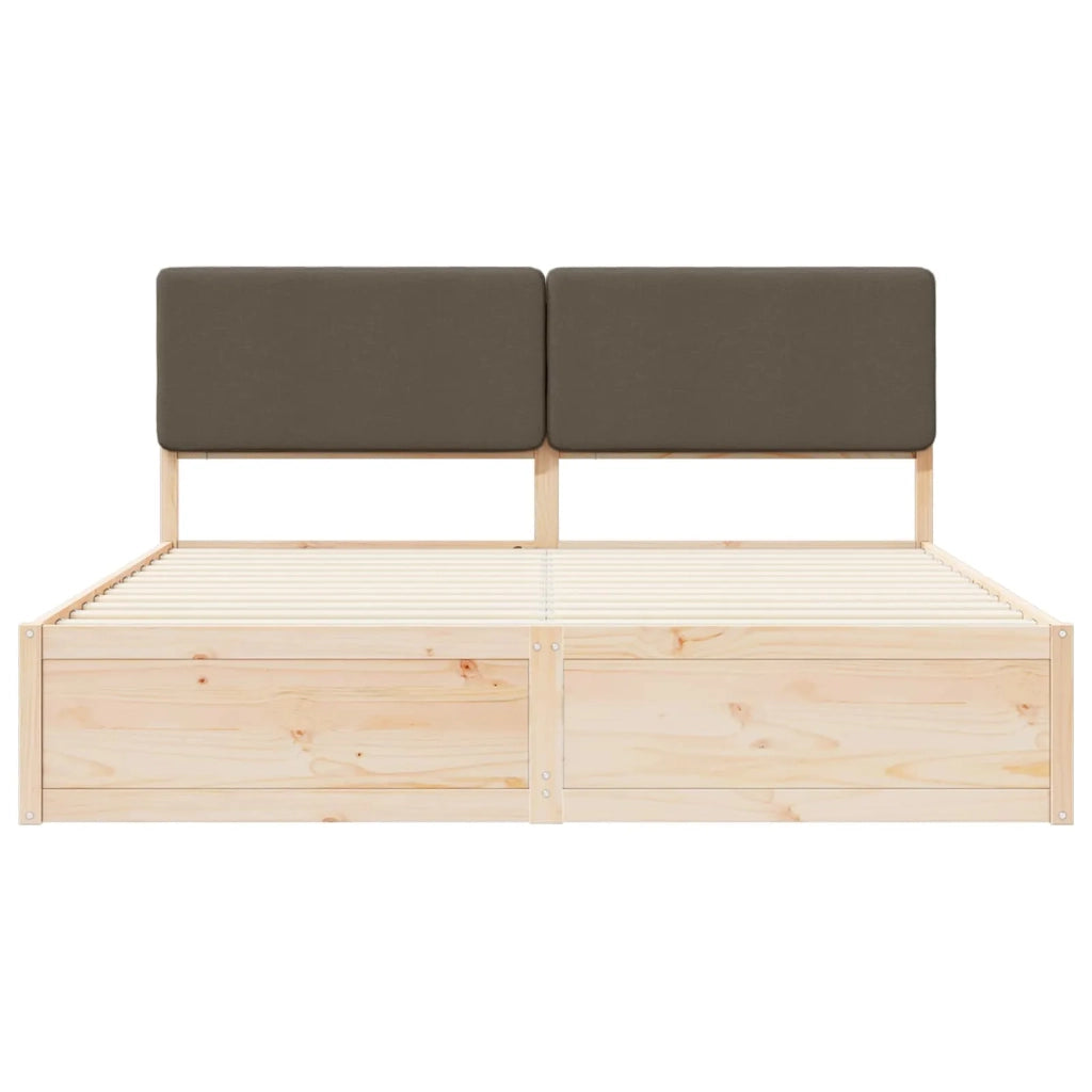 Letto con Testiera Rivestita Talpa 200 x 200 cm Pino massello 3398142