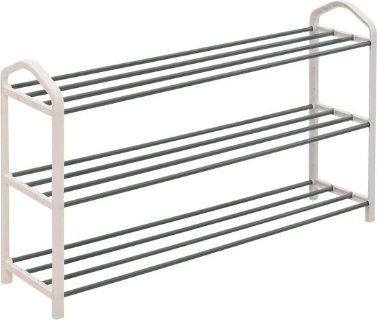 Scaffale a 3 livelli per scarpe - organizzatore di accessori - piano per scarpe - alta qualità acciaio - plastica - impermeabile - grande capacità - 19,5 cm x 79 cm x 45 cm