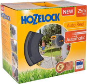 Box di Avvolgimento per Tubi per Giardino Auto Reel 25 m - Installazione Facile - Incluso Fusto di Spruzzo e Connettori - 25 m di Tubo e Fermo - Garanzia 5 anni